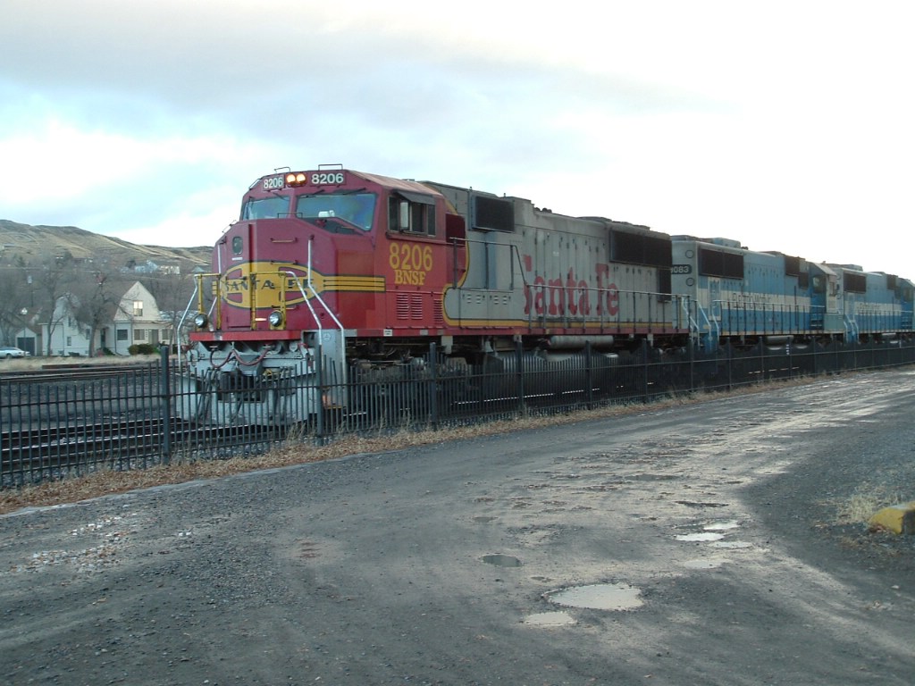 BNSF 8206 SD75M heading a coal drag